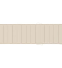 Sonnenliegen-Auflage Creme 200x70x3 cm Oxford-Gewebe