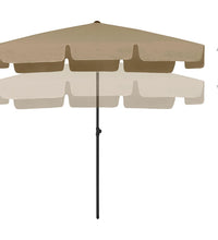 Strandschirm Taupe 200x125 cm