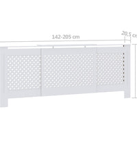 MDF Heizkörperverkleidung Weiß 205 cm