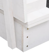 Sandkasten Tannenholz Weiß 95x90x15 cm