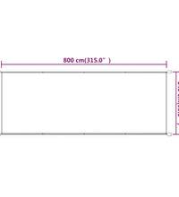 Senkrechtmarkise Terrakotta 140x800 cm Oxford-Gewebe