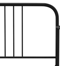 Tagesbett Ausziehbar Schwarz Metall 90x200 cm