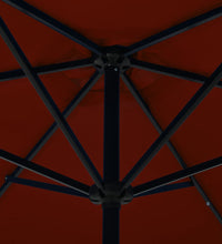 Sonnenschirm mit LED-Beleuchtung Stahl-Mast 300 cm Terrakotta