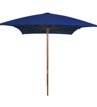 Sonnenschirm mit Holz-Mast 200x300 cm Blau