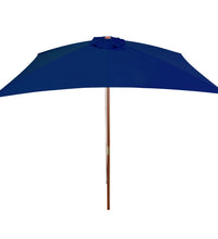 Sonnenschirm mit Holz-Mast 200x300 cm Blau
