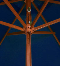 Sonnenschirm mit Holz-Mast 200x300 cm Blau