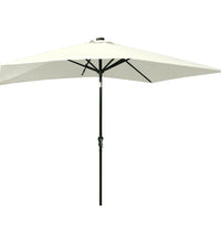 Sonnenschirm mit LEDs und Stahl-Mast Sandweiß 2x3 m