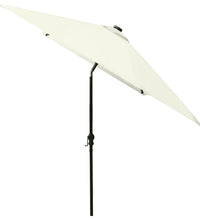 Sonnenschirm mit LEDs und Stahl-Mast Sandweiß 2x3 m