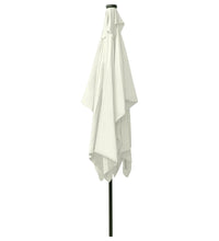Sonnenschirm mit LEDs und Stahl-Mast Sandweiß 2x3 m
