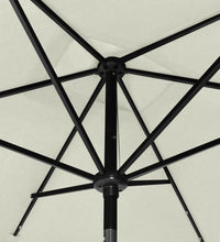 Sonnenschirm mit LEDs und Stahl-Mast Sandweiß 2x3 m