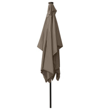 Sonnenschirm mit LEDs und Stahl-Mast Taupe 2x3 m