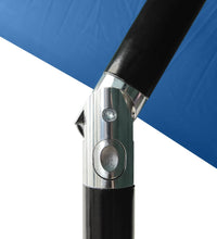 Sonnenschirm mit LEDs und Stahl-Mast Azurblau 2x3 m