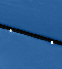 Sonnenschirm mit LEDs und Stahl-Mast Azurblau 2x3 m
