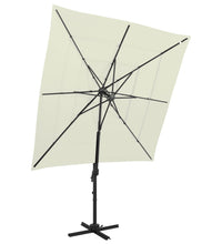 Sonnenschirm mit Aluminium-Mast 4-lagig Sandfarben 250x250 cm