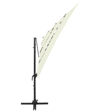 Sonnenschirm mit Aluminium-Mast 4-lagig Sandfarben 250x250 cm