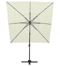 Sonnenschirm mit Aluminium-Mast 4-lagig Sandfarben 250x250 cm