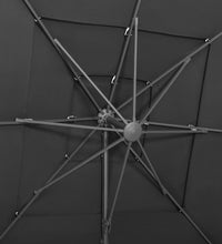 Sonnenschirm mit Aluminium-Mast 4-lagig Anthrazit 250x250 cm