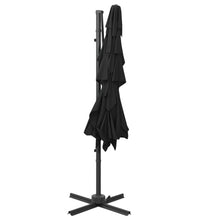 Sonnenschirm mit Aluminium-Mast 4-lagig Schwarz 250x250 cm