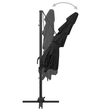 Sonnenschirm mit Aluminium-Mast 4-lagig Schwarz 250x250 cm