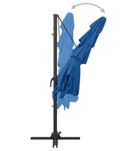 Sonnenschirm mit Aluminium-Mast 4-lagig Azurblau 250x250 cm
