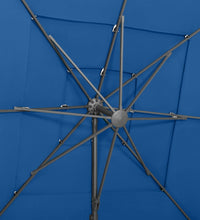 Sonnenschirm mit Aluminium-Mast 4-lagig Azurblau 250x250 cm