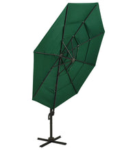 Sonnenschirm mit Aluminium-Mast 4-lagig Grün 3x3 m