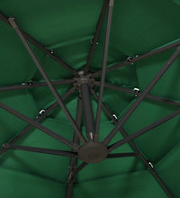 Sonnenschirm mit Aluminium-Mast 4-lagig Grün 3x3 m