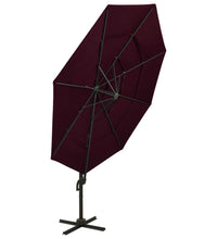 Sonnenschirm mit Aluminium-Mast 4-lagig Bordeauxrot 3x3 m