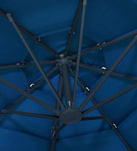 Sonnenschirm mit Aluminium-Mast 4-lagig Azurblau 3x3 m