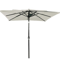 Sonnenschirm mit Aluminium-Mast 3-lagig Sandfarben 2,5x2,5 m