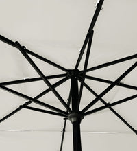 Sonnenschirm mit Aluminium-Mast 3-lagig Sandfarben 2,5x2,5 m