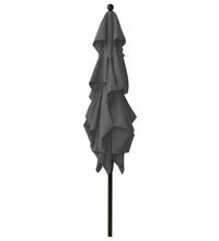 Sonnenschirm mit Aluminium-Mast 3-lagig Anthrazit 2,5x2,5 m