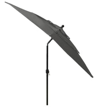 Sonnenschirm mit Aluminium-Mast 3-lagig Anthrazit 2,5x2,5 m
