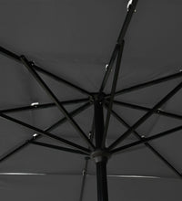 Sonnenschirm mit Aluminium-Mast 3-lagig Anthrazit 2,5x2,5 m