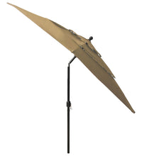 Sonnenschirm mit Aluminium-Mast 3-lagig Taupe 2,5x2,5 m