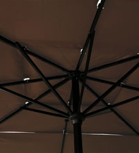 Sonnenschirm mit Aluminium-Mast 3-lagig Taupe 2,5x2,5 m