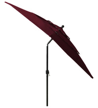 Sonnenschirm mit Aluminium-Mast 3-lagig Bordeauxrot 2,5x2,5 m