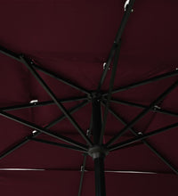Sonnenschirm mit Aluminium-Mast 3-lagig Bordeauxrot 2,5x2,5 m