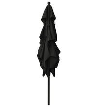 Sonnenschirm mit Aluminium-Mast 3-lagig Schwarz 2,5x2,5 m