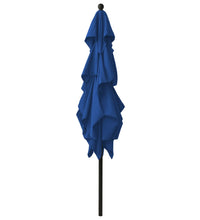 Sonnenschirm mit Aluminium-Mast 3-lagig Azurblau 2,5x2,5 m