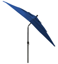 Sonnenschirm mit Aluminium-Mast 3-lagig Azurblau 2,5x2,5 m