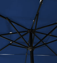 Sonnenschirm mit Aluminium-Mast 3-lagig Azurblau 2,5x2,5 m