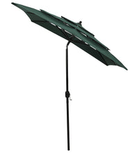 Sonnenschirm mit Aluminium-Mast 3-lagig Grün 2x2 m