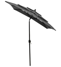 Sonnenschirm mit Aluminium-Mast 3-lagig Anthrazit 2x2 m