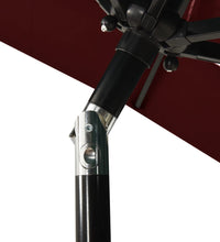 Sonnenschirm mit Aluminium-Mast 3-lagig Bordeauxrot 2x2 m