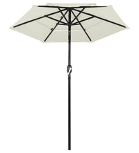 Sonnenschirm mit Aluminium-Mast 3-lagig Sandfarbe 2 m