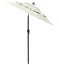 Sonnenschirm mit Aluminium-Mast 3-lagig Sandfarbe 2 m