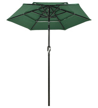 Sonnenschirm mit Aluminium-Mast 3-lagig Grün 2 m