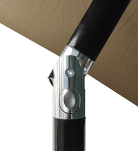 Sonnenschirm mit Aluminium-Mast 3-lagig Taupe 2 m