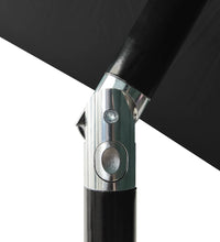 Sonnenschirm mit Aluminium-Mast 3-lagig Schwarz 2 m